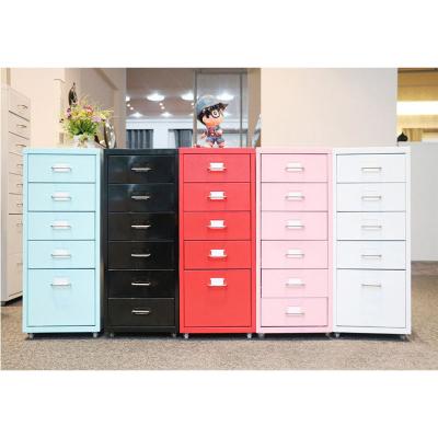 China Adjustable Office Filing Cabinet Iron Sheet Storage Cabinet Mobile Home Bedroom Living Room Cabinets Drawer Chest for sale