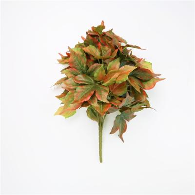 China Artificial Garden Decorative Wedding Leaf Wall Decoration Plant Supplier Fence Artificial Ivy Leaf for sale