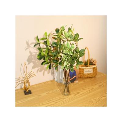 China Holiday Decorative Decoration Artificial Green Leaves Hot Selling Product Artificial Leaf Bunch for sale