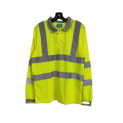 China Timtex Hi Vis Reflective Men Shirts Labor Polyester Uniforms For Reflective Outdoor Operation Washed T-shirt for sale