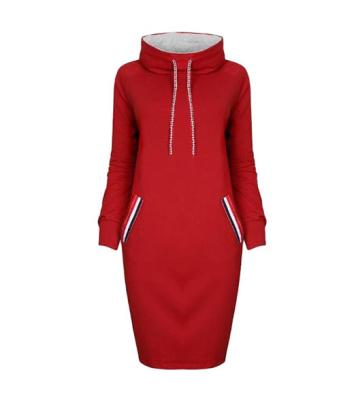 China Popular Timtex QUICK DRY Four Colors Long Sleeve High Neck Sweatshirt Dress for sale