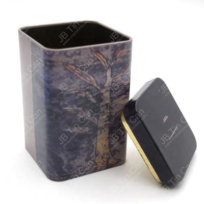 China Recyclable Custom Square Tin Box Packaging Coffee Tea Product Packaging Can for sale