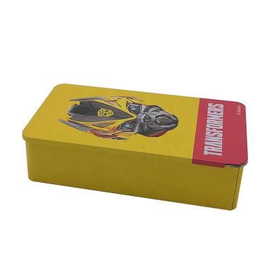 China Custom Rectangular Tin Case Plastic Card Game Toy Tin Box With Sliding Lid for sale