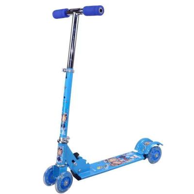 China Cheap Kid Children Four-wheel Scooter With Lights Kid Kick Scooter Foldable Adjustable Child Scooter for sale