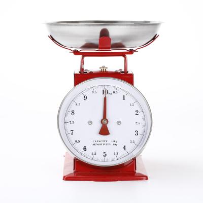 China With 10KG Scale Tray Balance Spring Mechanical Kitchen Scale With Dial Display for sale