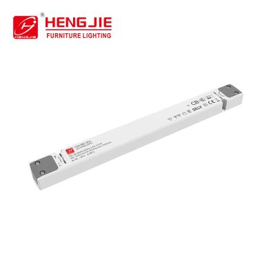 China HENGJIE Strip Constant Voltage Driver 100W 12V/24V Ultrathin Transformer 284*30*16.5mm for sale