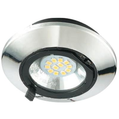 China Ressessed in Hengjie Chrome 90 Degree Rotating LED Puck Lights DC12V 1.5W (D)56x (TH)20.5MM 12pcs LED 3528 85LM Crankcase 350 Degree for sale