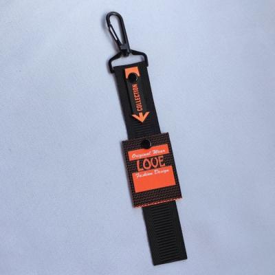 China Applicable High Quality Soft Feel Hot Selling All People Wallet Rubber Women Strap PVC Easy Clean Key Chain For Bag for sale