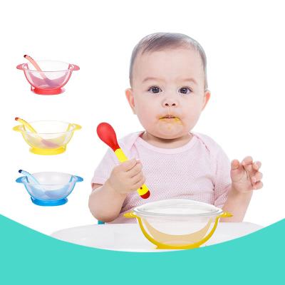 China BPA Suction Cup Sucker Silicone Cup Free Strong Thermal Soft Spoon Free Bowl Kit Newborn Spill Proof Bowl Dish Set Newborn Dish Set Non for sale