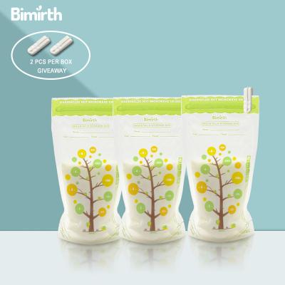 China 2021 Breastmilk Freezer Bag Double Zipper Double Zipper Lock 112pcs Bimirth 2021 Breastfeeding Storage Bags for sale