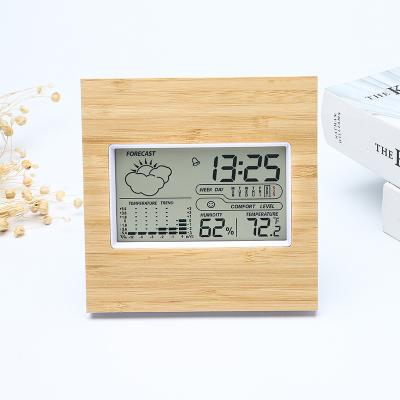 China 2023 Art Deco Temperature Humidity Digital Wood Clock Multifunction Led Digital Clock Digital Reading Pendulum 2023 Hot Selling Products Amazon For Home for sale