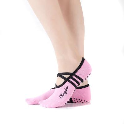 China Factory Price Antibacterial Yoga Socks For Elegant Women Ballet Dance Workout Cotton Barefoot Socks for sale