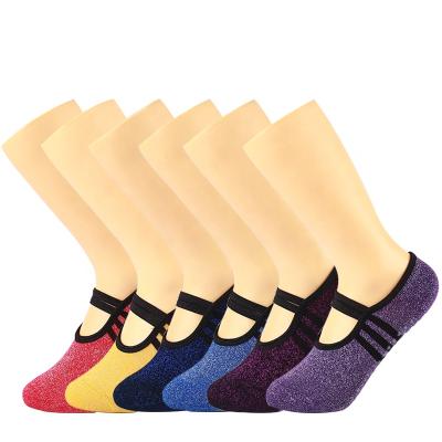 China Wholesale Antibacterial Non Slip Yoga Socks For Women, Non Slip Pilates, Barre, Bikram Fitness Socks With Grips for sale