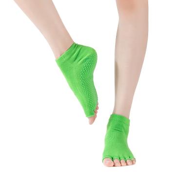 China Wholesale Qualified Antibacterial Yoga Socks With Non-slip Silicone Insoles Comfortable Breathable Yoga Socks for sale