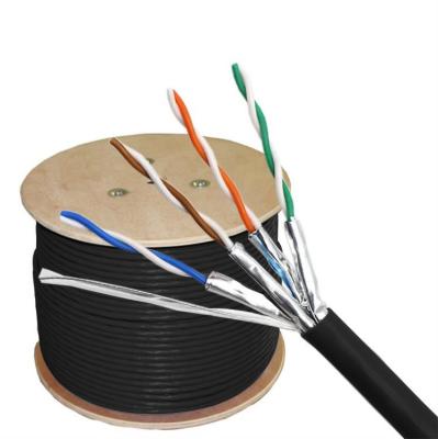 中国 CAT6A シールドケーブル 4 ペア 23AWG 純銅 1000FT 305M ロール 販売のため