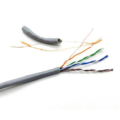 Chine Câble de PVC Cat5e d'en cuivre de bouclier de 24AWG ANATEL non, câble Ethernet câblant le chat 5e à vendre