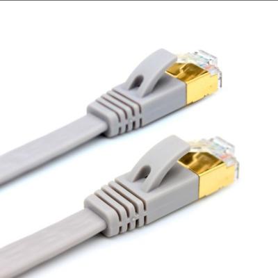 中国 高速平らな8P8C SSTP SFTP FFTP 24AWG Cat7のパッチ・コード 販売のため