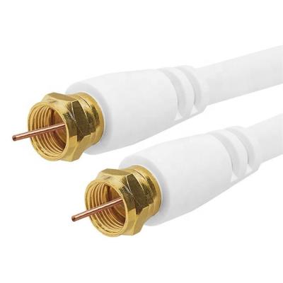 China Cable coaxial del coaxil del conector de la antena de TV 75Ohm RG6 F en venta