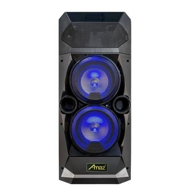 China 2*6inch Amaz AL9906 Disco Light Wireless Blue Tower Party Radio Karaoke Portable BT Party Speaker for sale