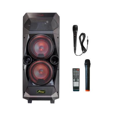 China Outdoor TWS Wireless Private Model Karaoke Portable BT Tower Speaker With Party Light for sale