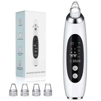 China Acne Treatment Private Label Electric Blackhead Sucker Vacuum Facial Blackhead Remover With Led Display for sale