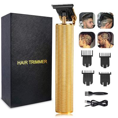 China Outdoor Professional Men's Hair Clippers T Blade Hair Trimmer Cordless Zero Gap Hair Trimmer For Men for sale