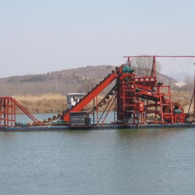 China 80m3/h Bucket Chain Gold Dredging Machine Gold and Diamond Mining Dredger For Africa for sale