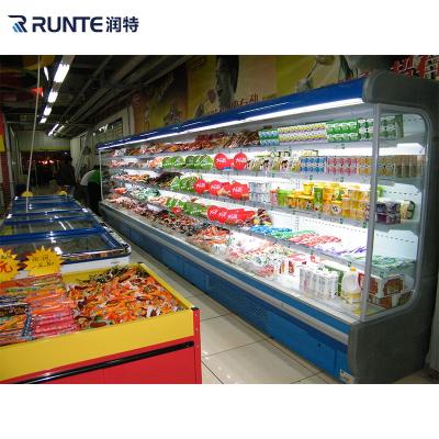 China Single-temperature Plug In Commercial Open Display Cooler Store Fruit And Vegetable Refrigerators Chiller Price For Sale for sale