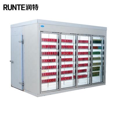 China Single-temperature Filling Back Cold Storage / Commercial Glass Door Display Cooler Showcase for sale