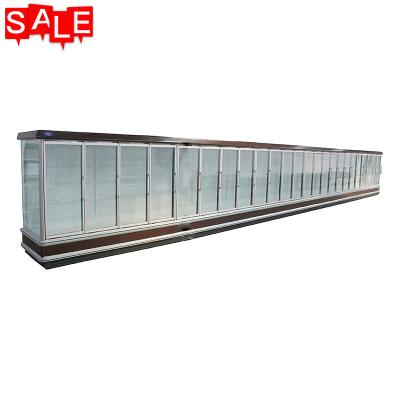 China Single-temperature Fruit and Vegetable Commercial Vertical Glass Door Display Freezer for Supermarket for sale