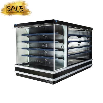 China Single-temperature glass beverage fruit and vegetable display cabinet for sale