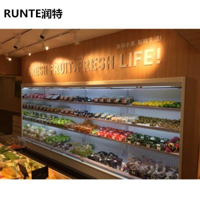 China Single-Temperature Commercial Supermarket Vegetable And Fruit Color Customized Fridge For Cheese for sale