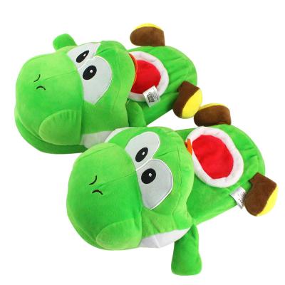 China Indoor Shoes Mario Bros Yoshi Plush Stuffed Plush 30cm Slippers Super Warm Winter Indoor Shoes For Adults for sale