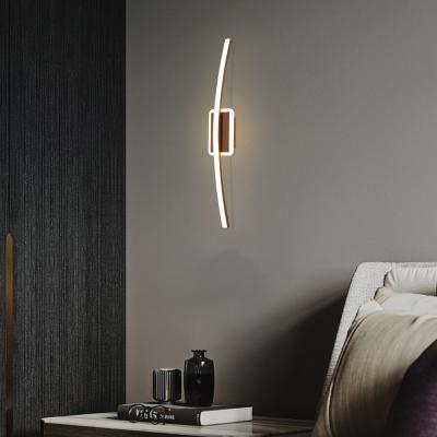 China Waterproof Modern Decoration Indoor Lighting Nordic Decorative Housing Through Modern Indoor Bedroom Led Wall Lights for sale