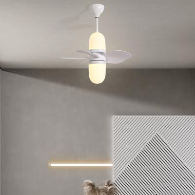 China Industrial Modern Mini LED Chandelier Retractable Fixture Blades Remote Control AC DC Ceiling Fan Light for sale