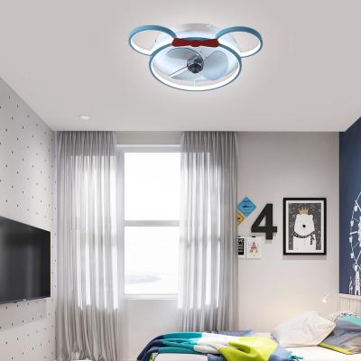 China Mini Designer Acrylic Decorative Remote LED Industrial Modern Retractable National Indoor Ceiling Fans for sale