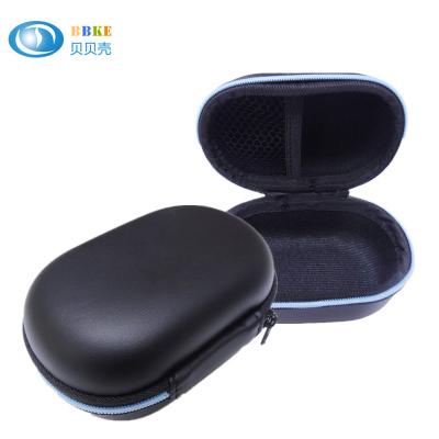 China Black Portable Storage EVA Headphone Case , Water Proof Eva Earphone Case for sale