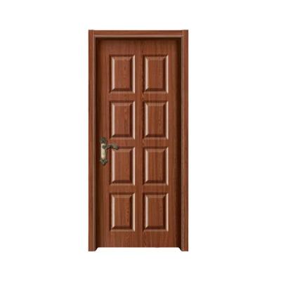 China Decoration factory custom melamine molded door simple design solid wood wooden door for sale