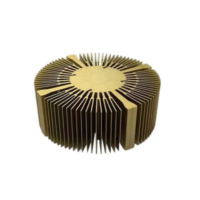 China European Standard Led Heatsink Radiator Round Aluminum Led Extrusion Strip Large Sunflower Light Extrusion Round Aluminum Heatsink for sale