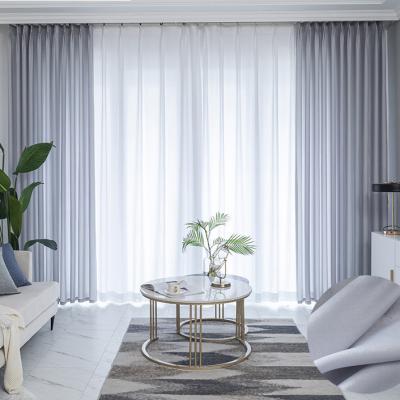 China Blackout Wholesales Gray High Quality Blackout Curtains Window Curtains Living Room for sale