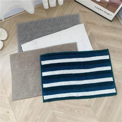 China Chenille Bathroom Shaggy Anti Slip Washable Custom Room Rug Absorbent Washable Cover for sale