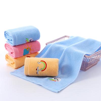 China Custom Made Organic Child Baby Cloth Wash Cotton Cotton Face Towels Small Square Towels Good Quality Child Safe Towel for sale