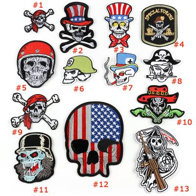 China 2021 Low MOQ Viable Wholesale Custom Embroidered Iron Punk Rock Patch Work Sets for sale