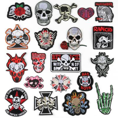 China Viable Wholesale Hot Sale Fabric Punk Rock Iron On Patches For Jacket Bags for sale