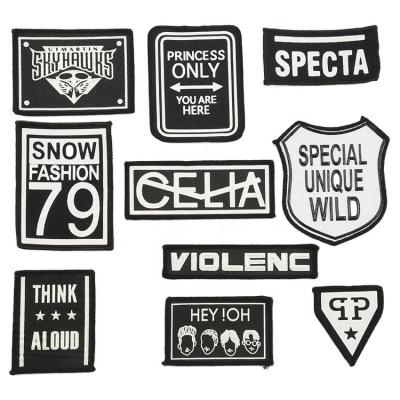 China Sustainable New Fashion Apparel Accessories PVC Printed Fabric Label Patches For Bag / Hat for sale