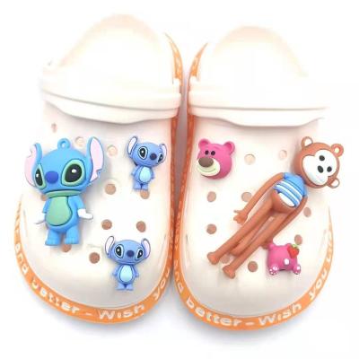 China Choke Charm 2021 Fashion Cute Custom Shoe Charms Rubber Designer Shoe Decorations For Kids for sale