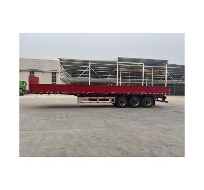 China Professional Truck Trailer Manufacturer Cargo Transporter Truck Side Dump Semi Trailer For Sale for sale