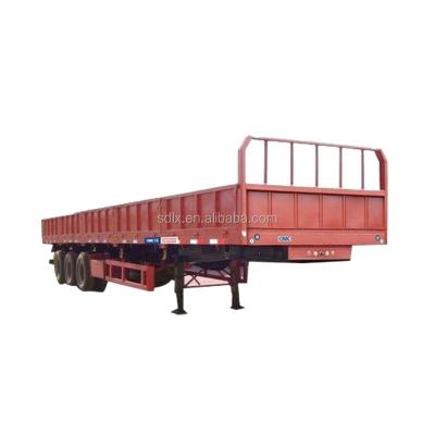 China Open Truck Trailer 3 Axles Cargo Transport Side Wall Trailer Price for sale