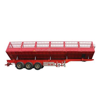 China Truck Trailer Barrier / Staking Semi Trailer For Bulk Cargo / Animal / Grain Transport for sale