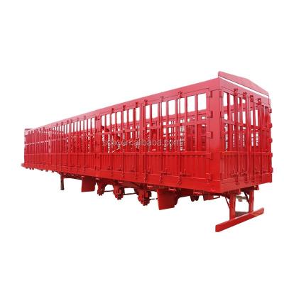 China Fence Trailer Truck Semi Trailer Livestock Cages For Livestock Safe for sale